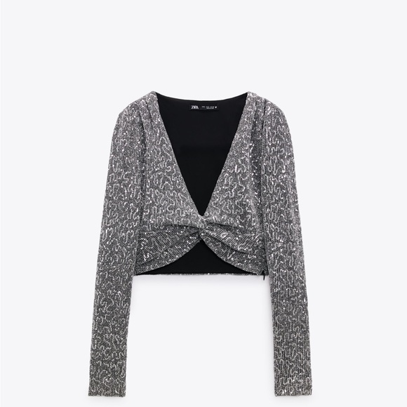 *NWOT*  Sequin Knotted Top - Picture 5 of 6